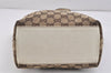 Authentic GUCCI Charmy Shoulder Tote Bag GG Canvas Leather 153361Brown 2730K