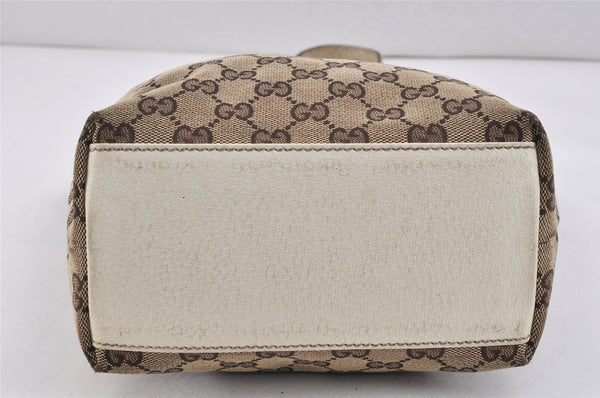 Authentic GUCCI Charmy Shoulder Tote Bag GG Canvas Leather 153361Brown 2730K