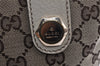 Authentic GUCCI Charmy Shoulder Tote Bag GG Canvas Leather 153361Brown 2730K