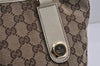 Authentic GUCCI Charmy Shoulder Tote Bag GG Canvas Leather 153361Brown 2730K