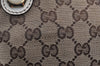 Authentic GUCCI Charmy Shoulder Tote Bag GG Canvas Leather 153361Brown 2730K