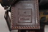 Authentic FENDI Zucca Vintage Pouch Purse Nylon Leather Brown Black 2732I