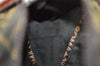 Authentic FENDI Zucca Vintage Pouch Purse Nylon Leather Brown Black 2732I