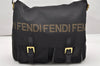 Authentic FENDI Vintage Shoulder Cross Body Bag Purse Nylon Leather Black 2732K