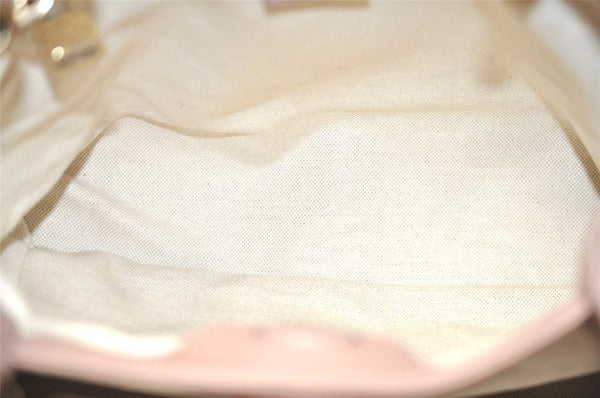 Authentic GUCCI Bamboo Shopper Small 2Way Hand Bag Leather 336032 Pink 2733I