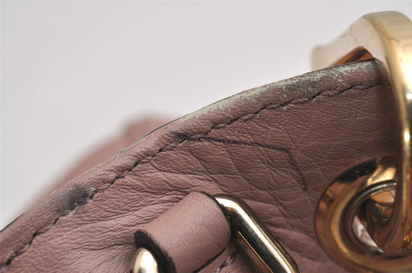 Authentic GUCCI Bamboo Shopper Small 2Way Hand Bag Leather 336032 Pink 2733I