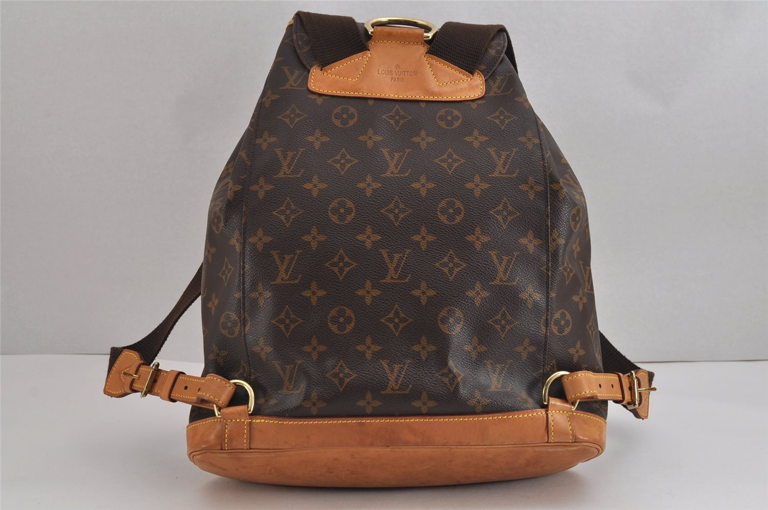 Authentic Louis Vuitton Monogram Montsouris GM Backpack M51135 LV 2733J