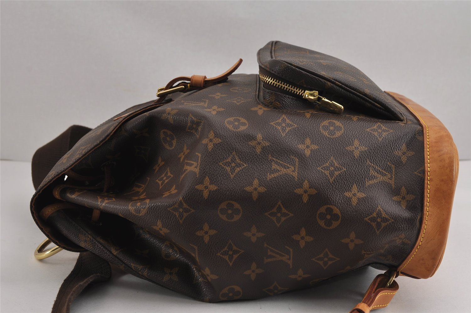 Authentic Louis Vuitton Monogram Montsouris GM Backpack M51135 LV 2733J