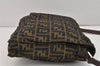 Authentic FENDI Zucca Shoulder Cross Body Bag Nylon Leather Brown 2733K