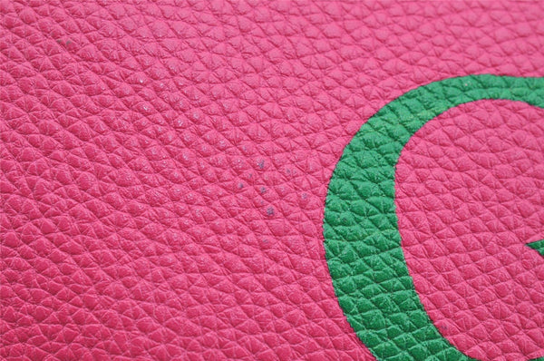 Authentic GUCCI Portfolio Clutch Hand Bag Purse Leather 500981 Pink 2734I