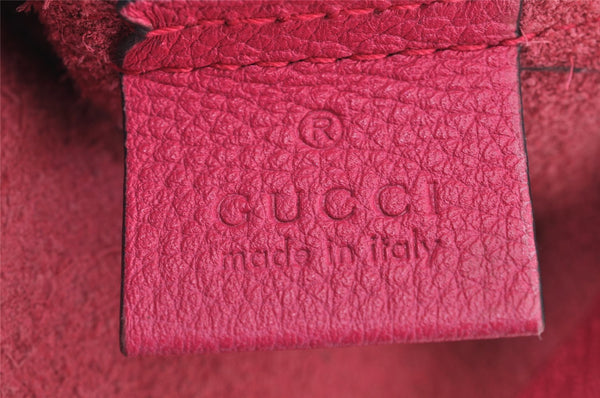 Authentic GUCCI Portfolio Clutch Hand Bag Purse Leather 500981 Pink 2734I