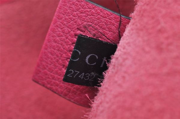 Authentic GUCCI Portfolio Clutch Hand Bag Purse Leather 500981 Pink 2734I