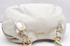 Authentic PRADA Vintage Leather Nappa Shoulder Tote Bag White 2734K