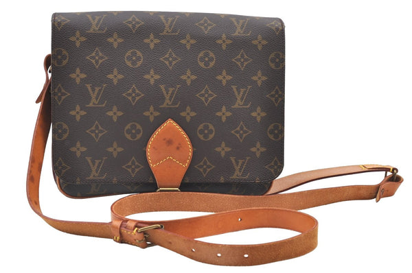 Auth Louis Vuitton Monogram Cartouchiere GM M51252 Shoulder Cross Bag Junk 2735H