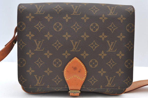 Auth Louis Vuitton Monogram Cartouchiere GM M51252 Shoulder Cross Bag Junk 2735H