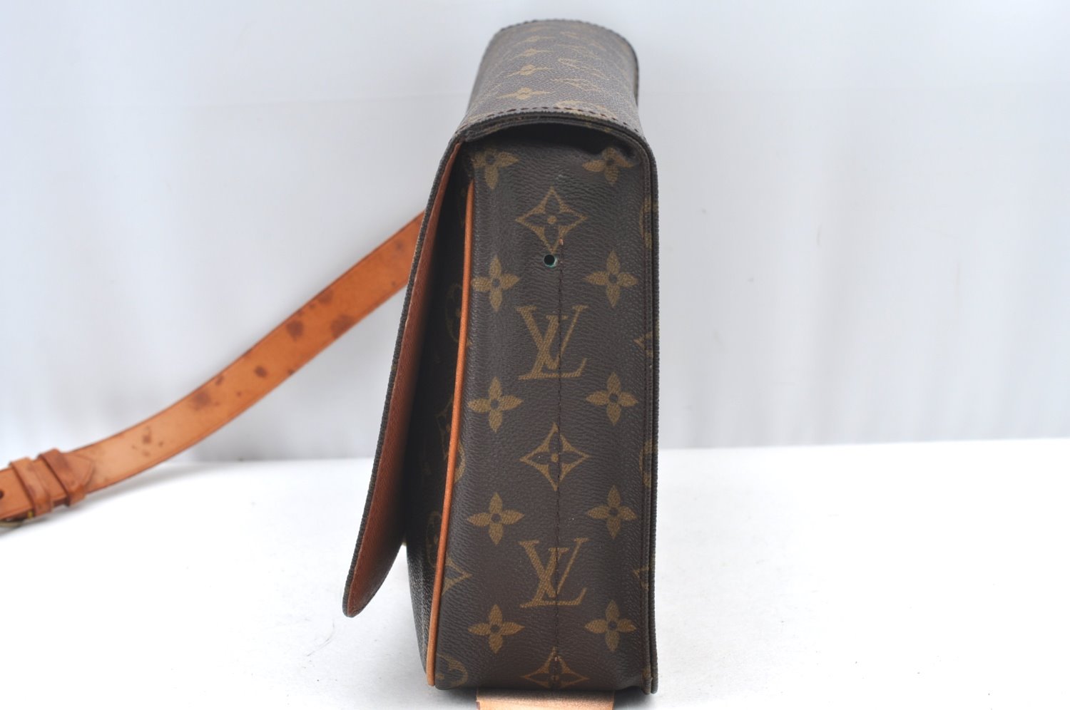 Auth Louis Vuitton Monogram Cartouchiere GM M51252 Shoulder Cross Bag Junk 2735H