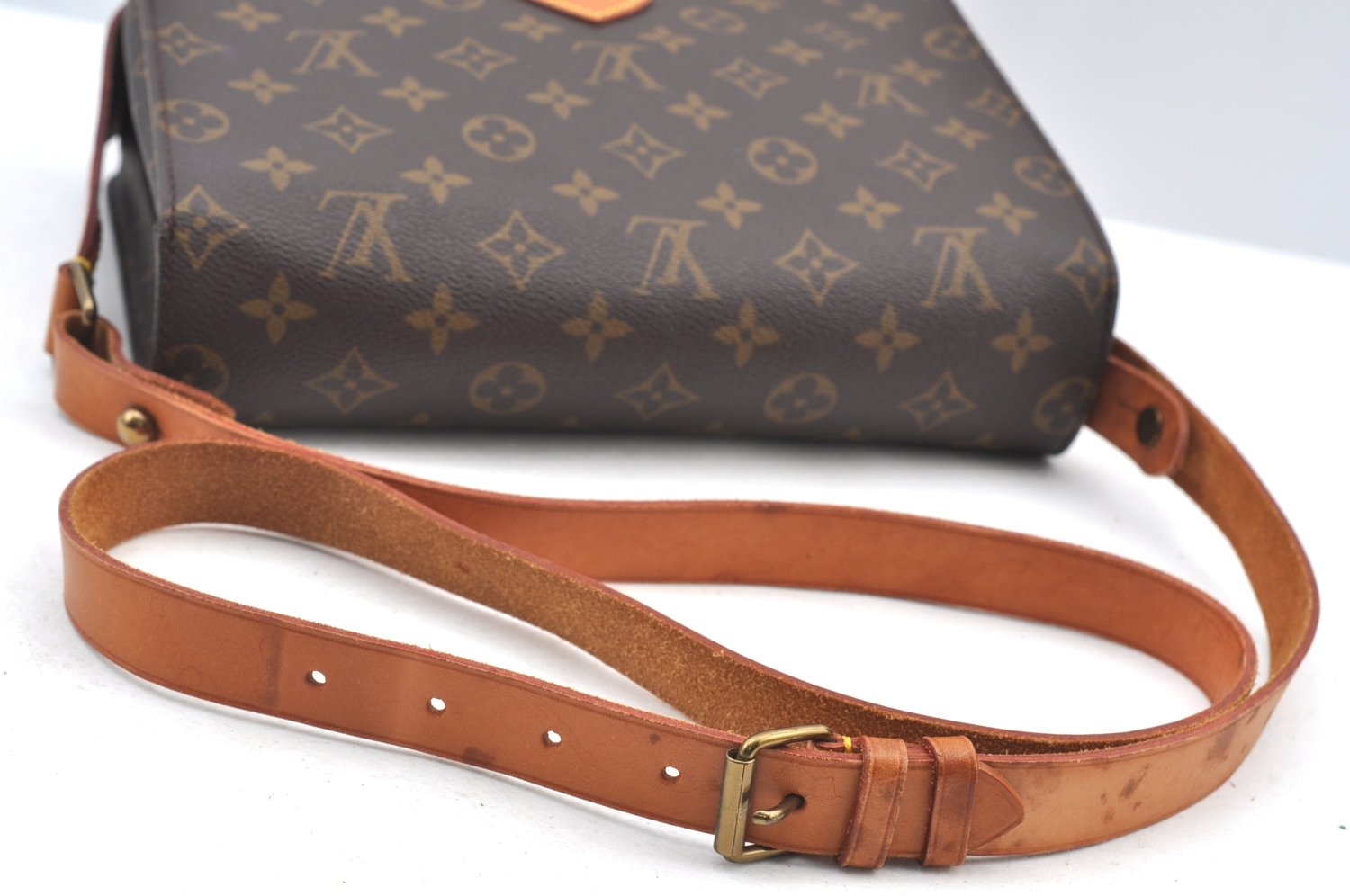 Auth Louis Vuitton Monogram Cartouchiere GM M51252 Shoulder Cross Bag Junk 2735H