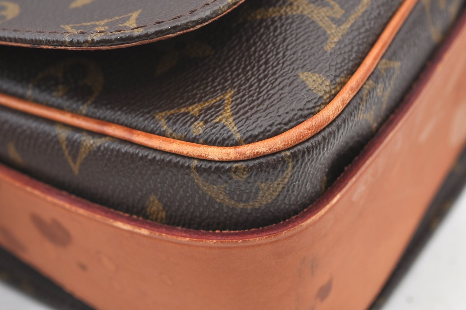 Auth Louis Vuitton Monogram Cartouchiere GM M51252 Shoulder Cross Bag Junk 2735H