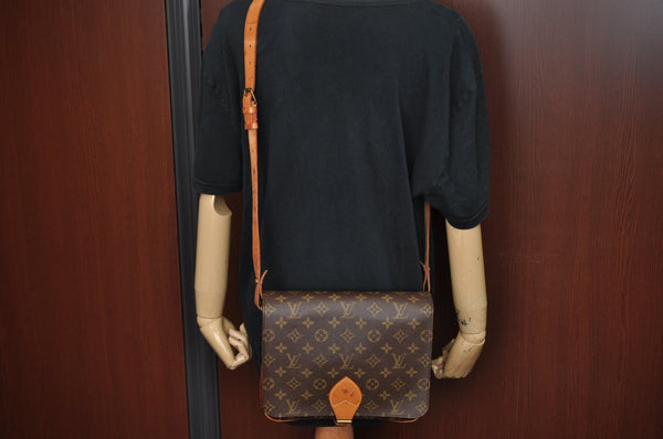 Auth Louis Vuitton Monogram Cartouchiere GM M51252 Shoulder Cross Bag Junk 2735H