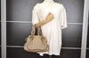 Authentic Chloe Paraty Small 2Way Shoulder Hand Bag Purse Leather Beige 2735I