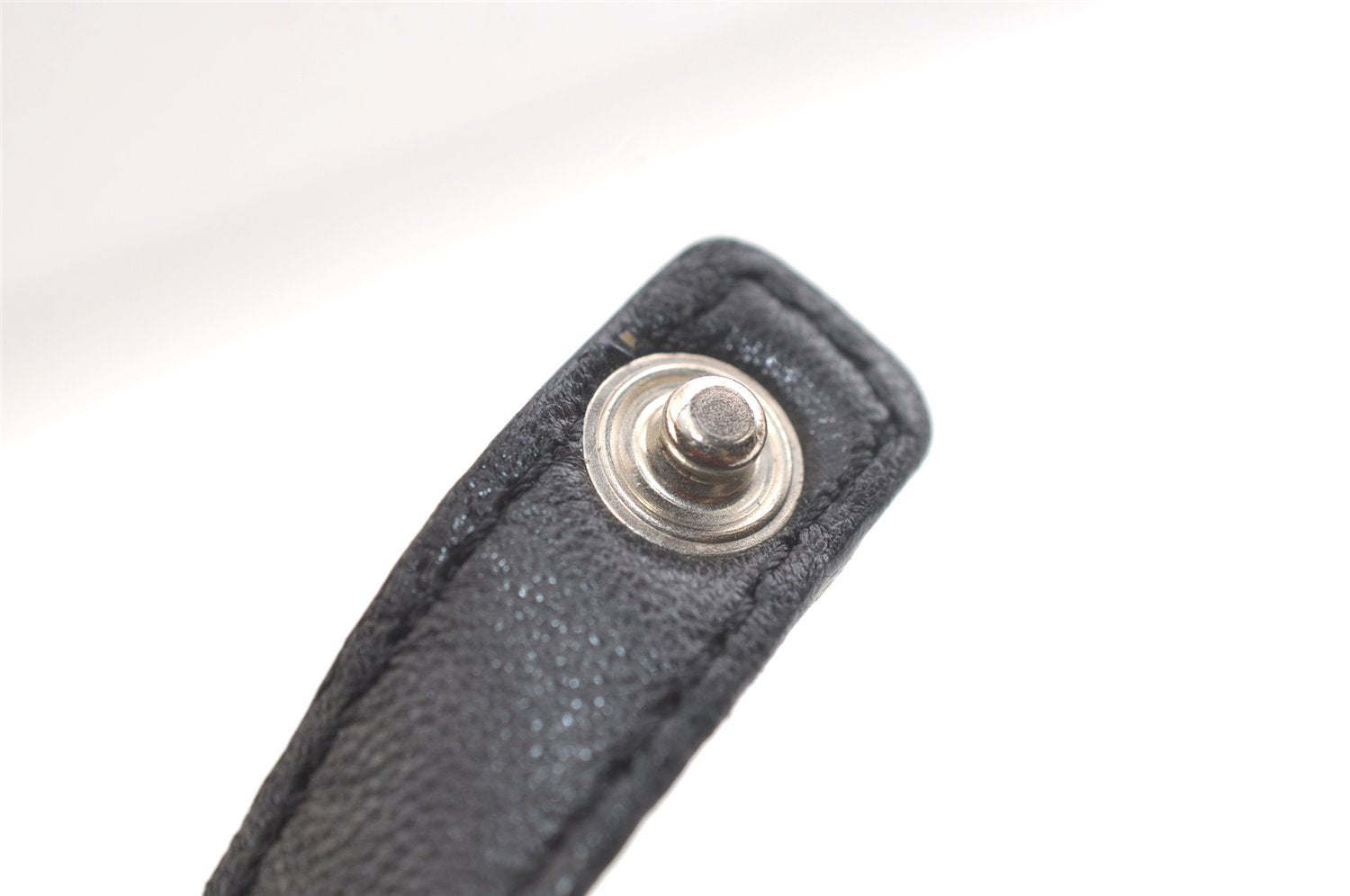 Authentic JIMMY CHOO Vintage Star Studs Leather Shoulder Tote Bag Black 2736K