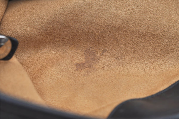 Authentic JIMMY CHOO Vintage Star Studs Leather Shoulder Tote Bag Black 2736K