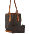 Authentic Louis Vuitton Monogram Bucket PM Shoulder Tote Bag M42238 LV 2737J