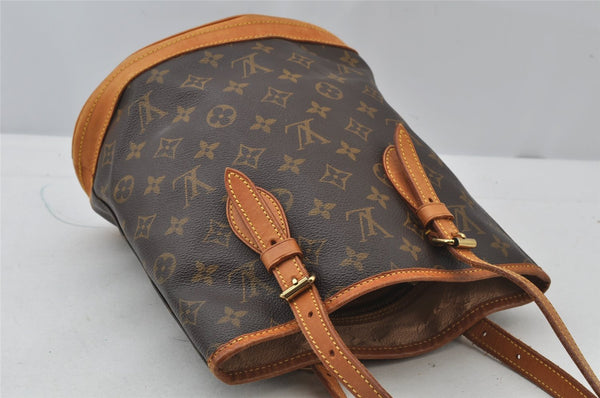 Authentic Louis Vuitton Monogram Bucket PM Shoulder Tote Bag M42238 LV 2737J
