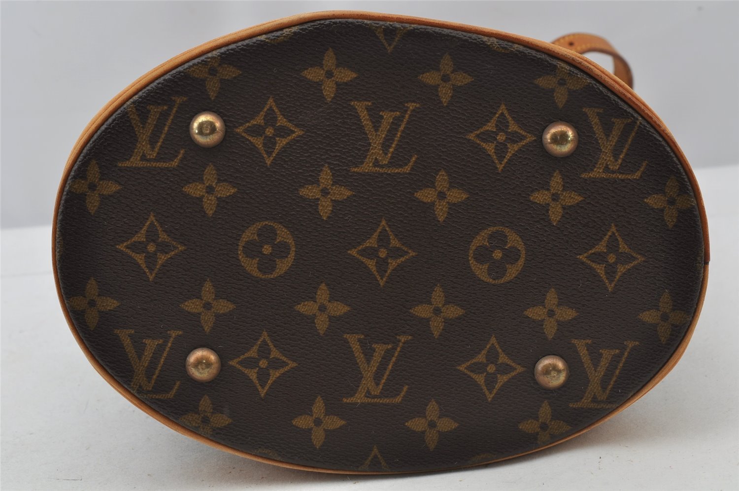 Authentic Louis Vuitton Monogram Bucket PM Shoulder Tote Bag M42238 LV 2737J