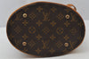 Authentic Louis Vuitton Monogram Bucket PM Shoulder Tote Bag M42238 LV 2737J