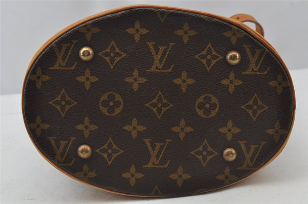 Authentic Louis Vuitton Monogram Bucket PM Shoulder Tote Bag M42238 LV 2737J