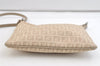 Authentic FENDI Zucchino Shoulder Cross Body Bag Canvas Leather Beige Junk 2737K