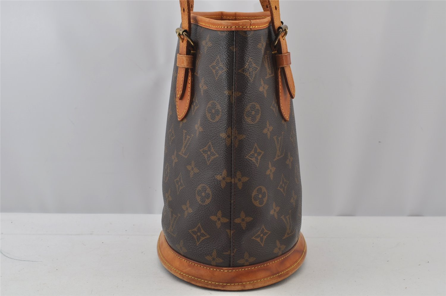 Authentic Louis Vuitton Monogram Bucket PM Shoulder Tote Bag M42238 LV 2738J