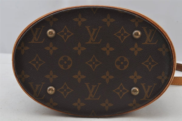 Authentic Louis Vuitton Monogram Bucket PM Shoulder Tote Bag M42238 LV 2738J