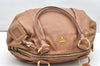 Authentic PRADA Vintage Leather 2Way Shoulder Tote Bag Brown 2738K