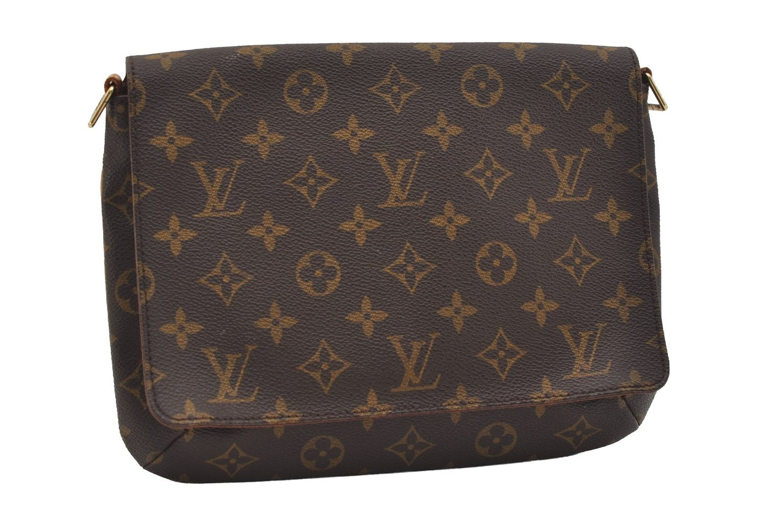 Authentic Louis Vuitton Monogram Musette Tango Clutch Bag M51257 Junk 2739J