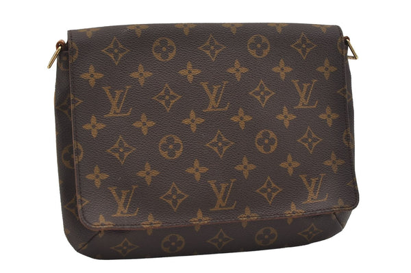 Authentic Louis Vuitton Monogram Musette Tango Clutch Bag M51257 Junk 2739J