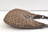 Authentic FENDI Zucchino Shoulder Hand Bag Purse Canvas Leather Brown 2739K