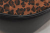 Authentic BOTTEGA VENETA Leopard Pattern Nylon Leather Shoulder Bag Brown 2741K