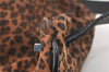 Authentic BOTTEGA VENETA Leopard Pattern Nylon Leather Shoulder Bag Brown 2741K