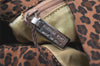 Authentic BOTTEGA VENETA Leopard Pattern Nylon Leather Shoulder Bag Brown 2741K