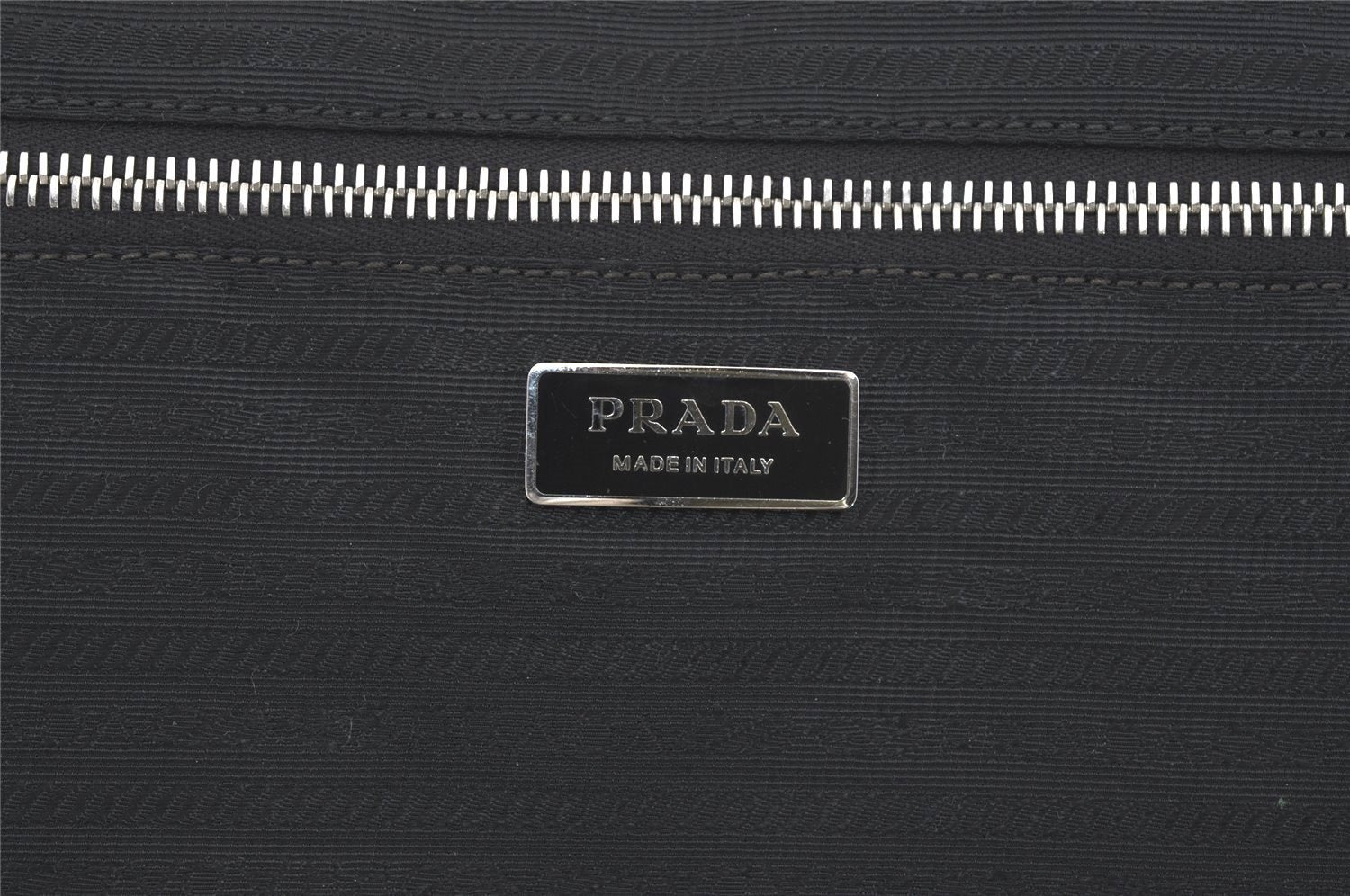 Authentic PRADA Nylon Tessuto Saffiano Leather Travel Suitcase Black 2742I