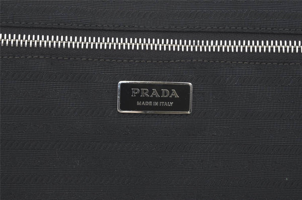 Authentic PRADA Nylon Tessuto Saffiano Leather Travel Suitcase Black 2742I