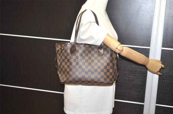 Authentic Louis Vuitton Damier Neverfull PM Shoulder Tote Bag N51109 LV 2747I