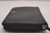 Authentic CHANEL Camellia Calf Skin Round Zip Long Wallet Purse Black 2747J