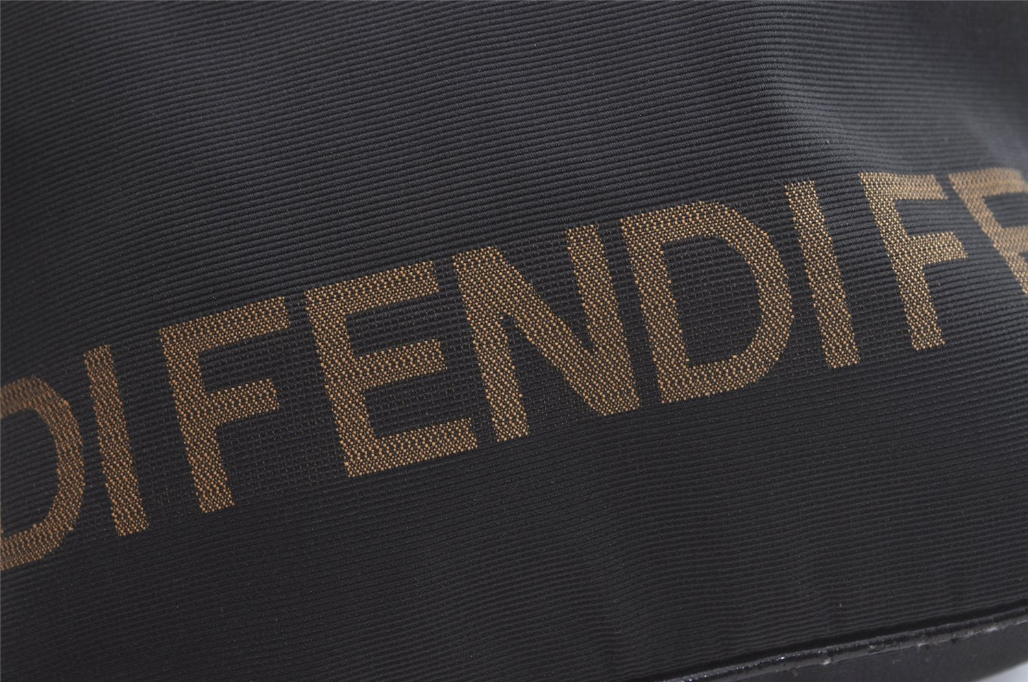 Authentic FENDI Vintage Nylon Leather Hand Tote Bag Black 2747K