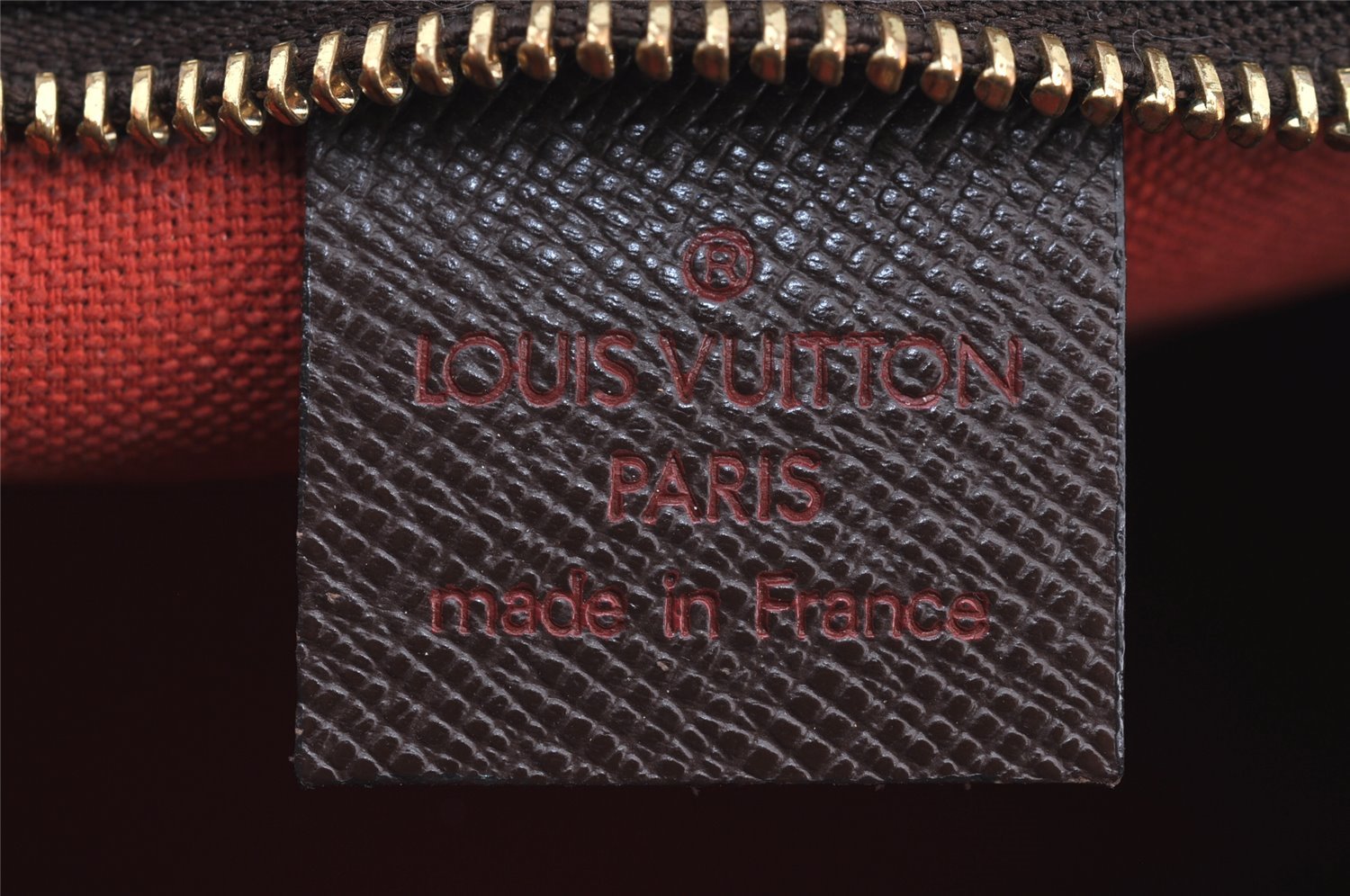 Authentic Louis Vuitton Damier Trousse Makeup Hand Bag Pouch N51982 LV 2748I