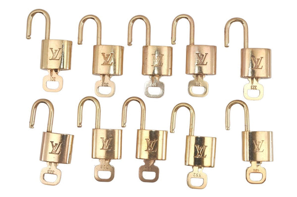 Authentic Louis Vuitton Padlock & Keys 10Set LV 2748L