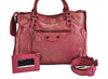 Authentic BALENCIAGA Classic Vero 2Way Hand Bag Leather 235216 Pink 2749J