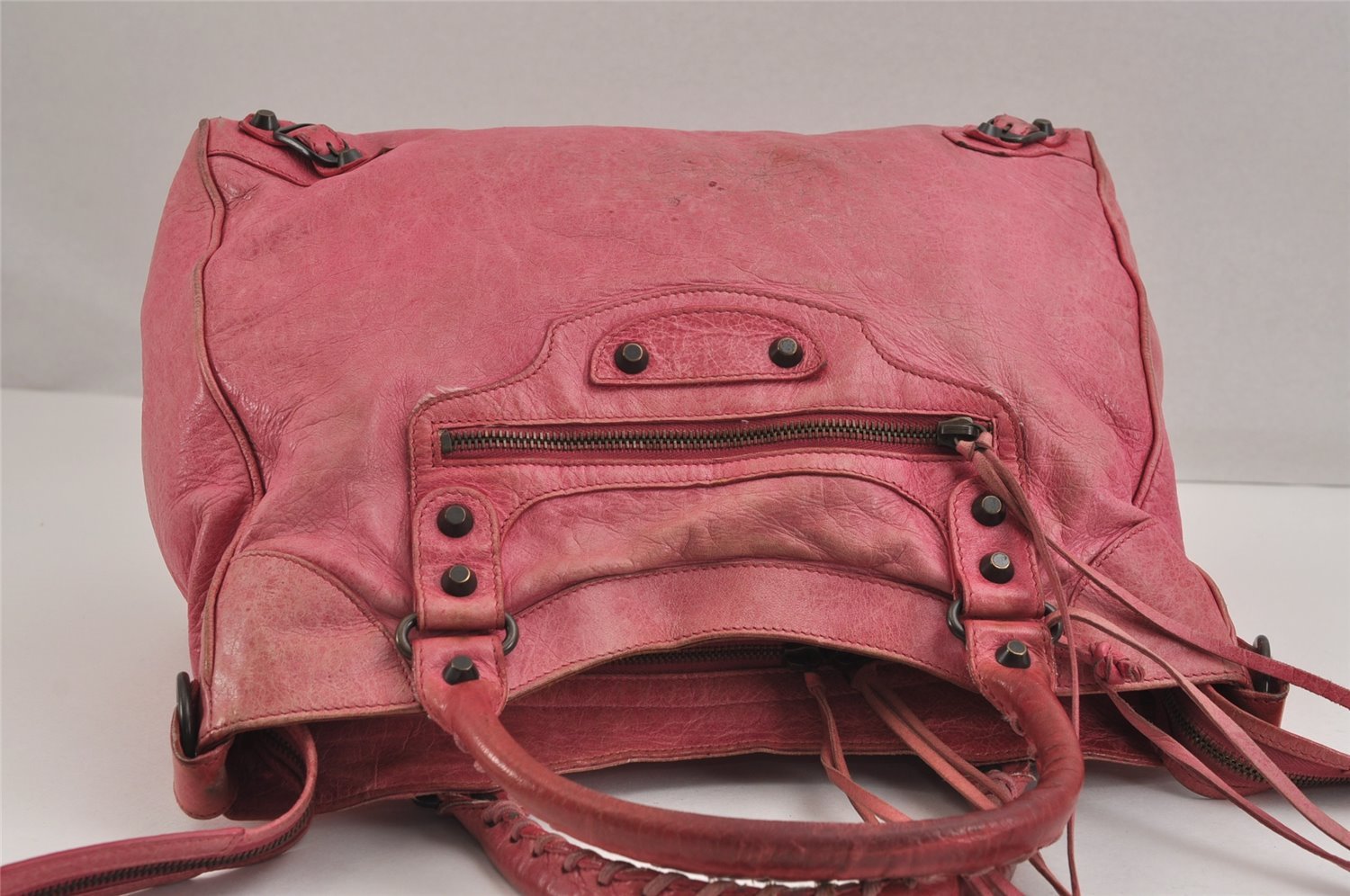 Authentic BALENCIAGA Classic Vero 2Way Hand Bag Leather 235216 Pink 2749J